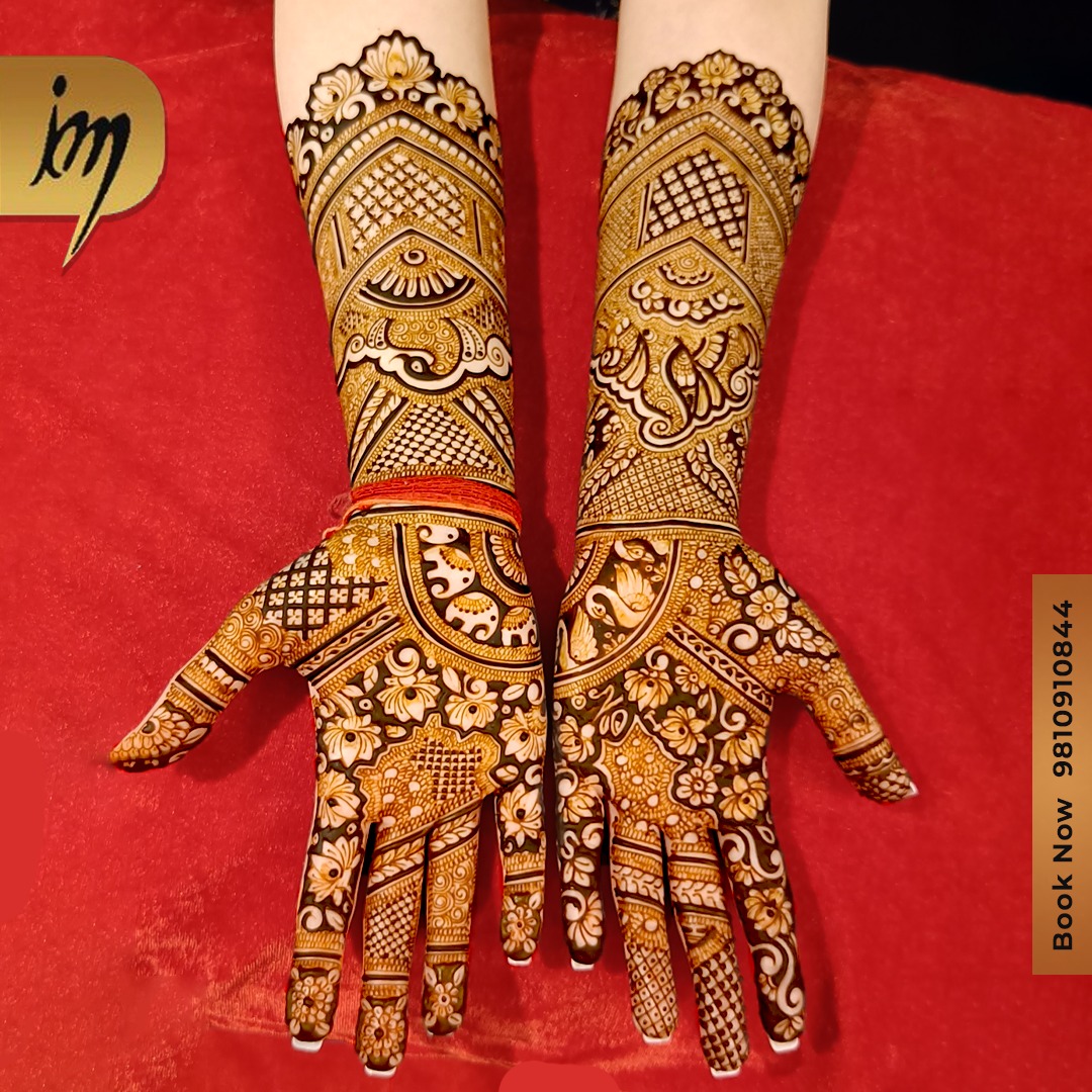 Heavy Bridal Full Hand Mehandi Design