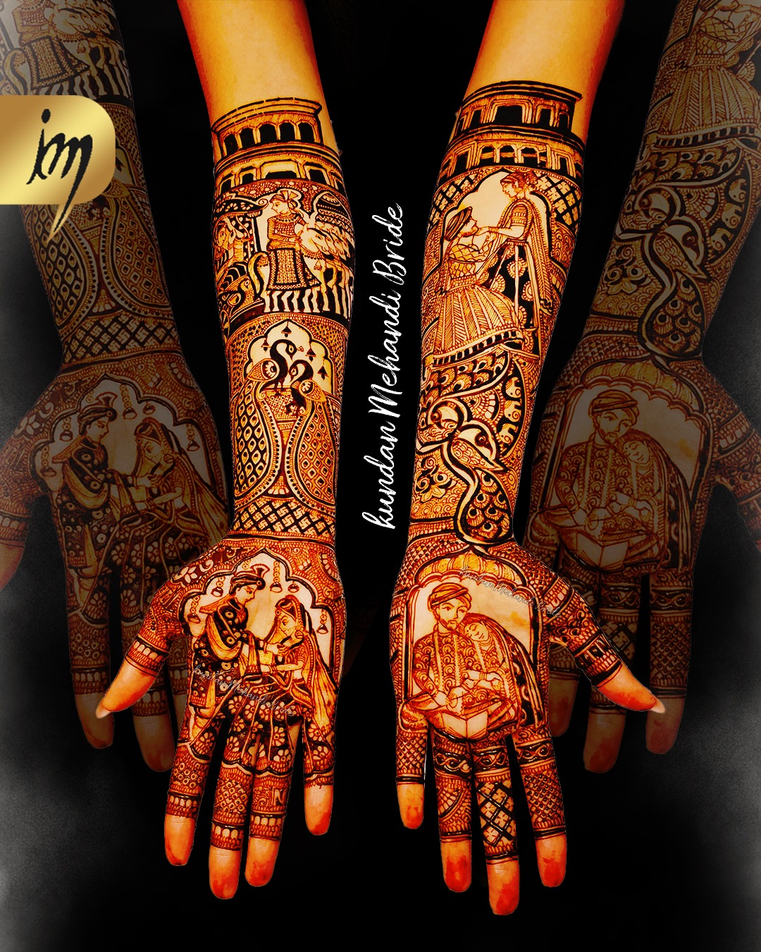 Front Bridal Hand Mehandi Patterns