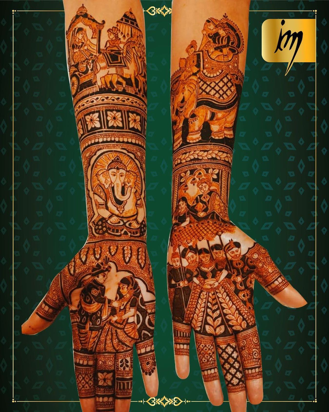 Beautiful Bridal Palm Mehandi