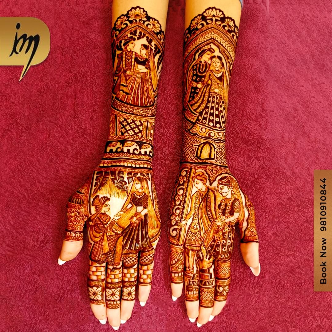 Full Arm Bridal Mehandi Design
